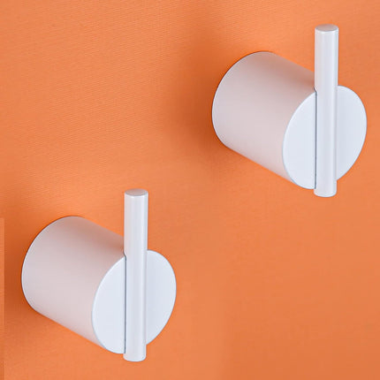 Towel Hooks White Wall Hooks Individual Coat Hooks Stainless Steel Hand Towel Holder Modern Metal Robe Hook for Bathroom Kitchen Wall Mounted 2 Pack