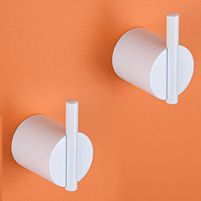 Towel Hooks White Wall Hooks Individual Coat Hooks Stainless Steel Hand Towel Holder Modern Metal Robe Hook