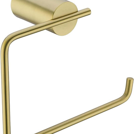 Brushed Gold Towel Ring Wall Mounted Hand Towel Holder for Bathroom Solid SUS304 Stainless Steel Bath Hand Towel Hangers.RD-96068-5BG-2