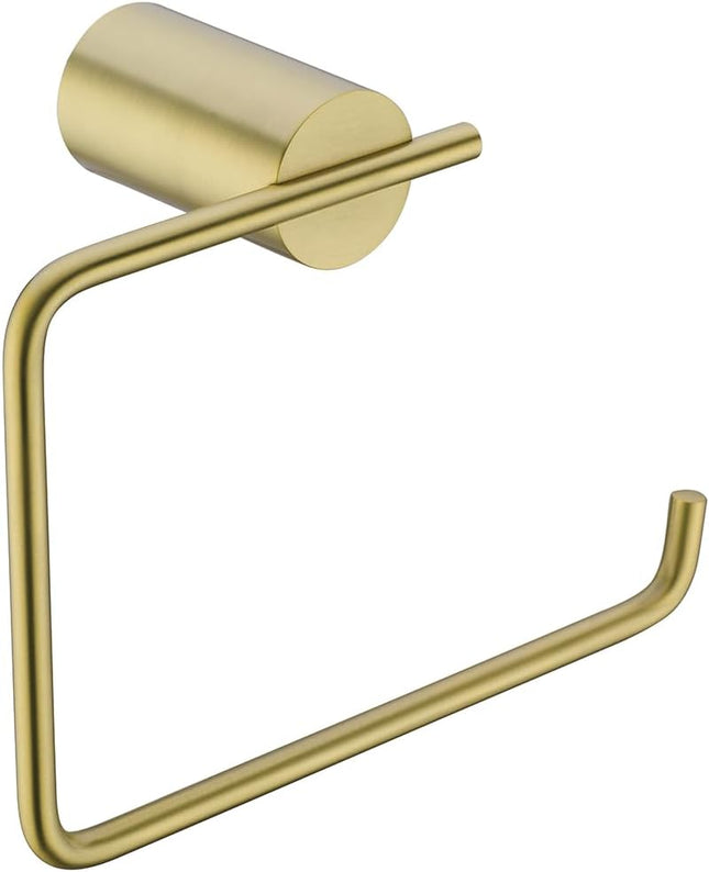 Brushed Gold Towel Ring Wall Mounted Hand Towel Holder for Bathroom Solid SUS304 Stainless Steel Bath Hand