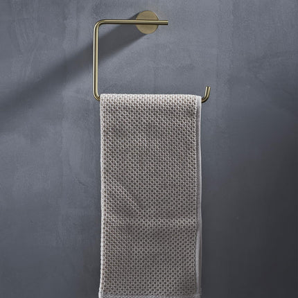 Brushed Gold Towel Ring Wall Mounted Hand Towel Holder for Bathroom Solid SUS304 Stainless Steel Bath Hand Towel Hangers.RD-96068-5BG-2
