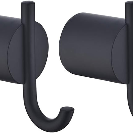 Matte Black Towel Hook for Bathroom Modern Black Hooks for Wall SUS304 Stainless Steel Robe Coat Hook.RD96068-8MB-2
