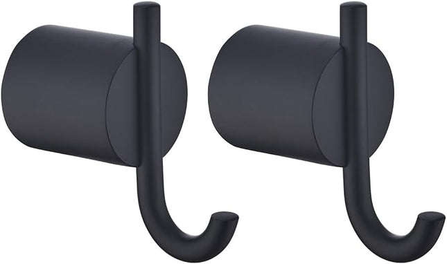 Matte Black Towel Hook for Bathroom Modern Black Hooks for Wall SUS304 Stainless Steel Robe Coat