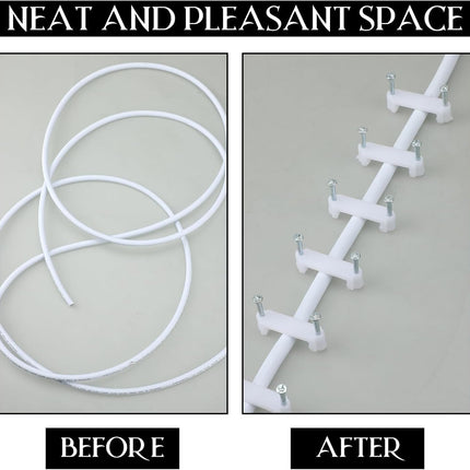 500 Cable Clips 2 Steel Nails Polyethylene Electrical Wire Staples Electrical Wire Staples for Securing NM Non Metallic Cable to Wall Ceiling Floor Cement, White (1/2 Inch)