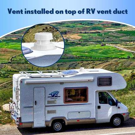 6 Pcs RV Plumbing Vent Cap RV Roof Vent Cover Replacement Sewer Cap for 1 to 2 3/8 Inch Camper Pipe Round Covers for Roof for Trailer Motorhome(White)
