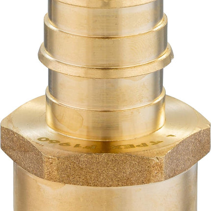 (Pack of 2)  Pex A Full Flow Expansion Brass Fittings 1 inch x 1 inch Female NPT Adapter F1960 For Pex A Tubing Pipe Only,(PEX1960029)
