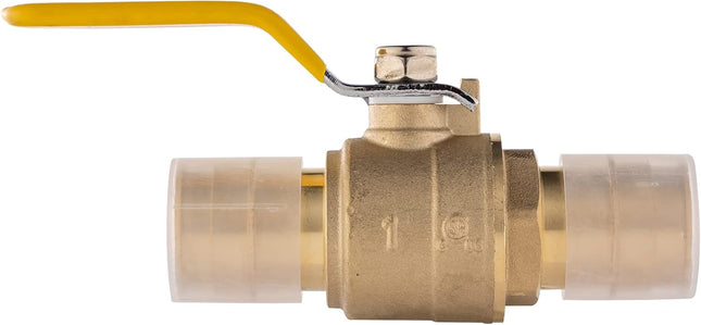 1 Inch Brass Full Port Ball Valve For Pex-A Pipe ASTM F1960 Expansion Connection Only Yellow Handle – product detail