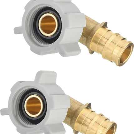 2-Pack  Pex-A Expansion Full Flow Brass Fittings 1/2" Pex X 1/2" Female NPT Swivel Elbow, ASTM F1960, UPC Certified,(PEX1960129-2PCS)