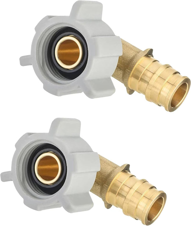 2-Pack Pex-A Expansion Full Flow Brass Fittings 1/2 Pex X 1/2 Female NPT Swivel Elbow ASTM F1960 UPC
