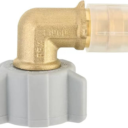 2-Pack  Pex-A Expansion Full Flow Brass Fittings 1/2" Pex X 1/2" Female NPT Swivel Elbow, ASTM F1960, UPC Certified,(PEX1960129-2PCS)