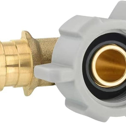 2-Pack  Pex-A Expansion Full Flow Brass Fittings 1/2" Pex X 1/2" Female NPT Swivel Elbow, ASTM F1960, UPC Certified,(PEX1960129-2PCS)