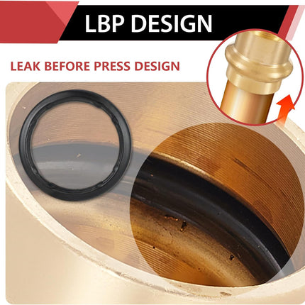 (Pack of 10)  1/2" PEX B Crimp x 1/2" Copper Press 90° Elbow Brass Fittings For Copper and Pex Pipe Connection,(PRESS091)