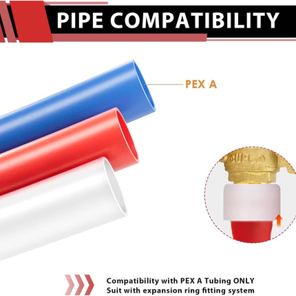 (Pack of 2)  Cold Expansion Pex-A 1/2-inch X 1/2 Inch Male MPT Brass Shut-off Ball Valve for Pex-A Pipe Connection, ASTM F1960, Blue Lever, cUPC Certified,(VALVE445)