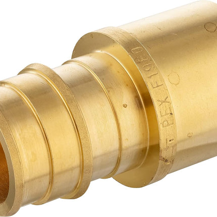 2-Pack  Pex A Full Flow Expansion Brass Fittings 1"x 1" Female Sweat Adapter (Over the Copper Tube), ASTM F1960,(PEX1960061)