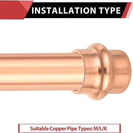 (Pack of 10)  1/2-inch Copper Press Fit End Cap (Plug) Plumbing Fittings, LBP Design,(PRESS020)