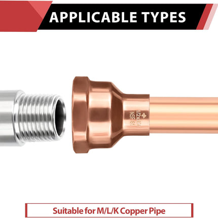 (Pack of 10)  1/2" C x 3/4" FNPT Copper Female Adapters, LF Copper Plumbing Fittings with Sweat Solder X FNPT Connection (1/2" C X 3/4" F),(COPPER039)