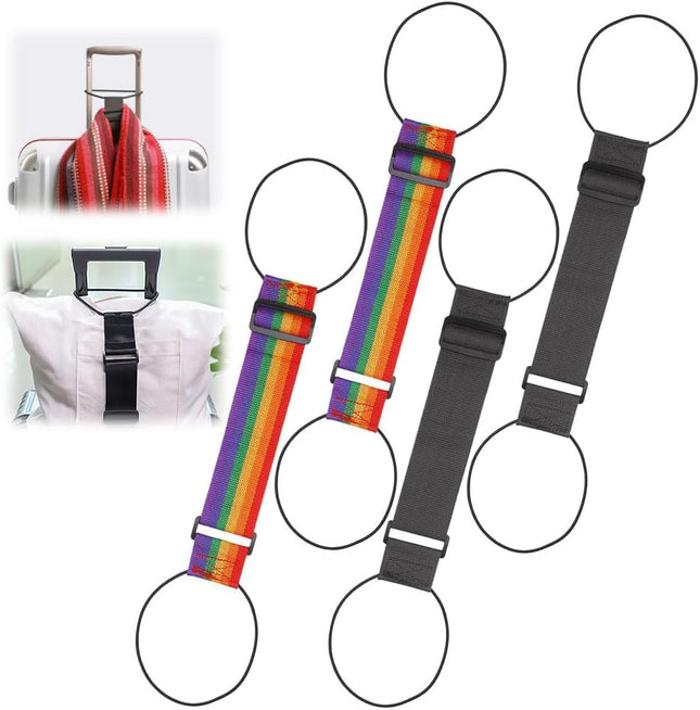 Multi Use Strong Adjustable Luggage Connector Straps 2026 New Suitcases Rainbow Travel Straps