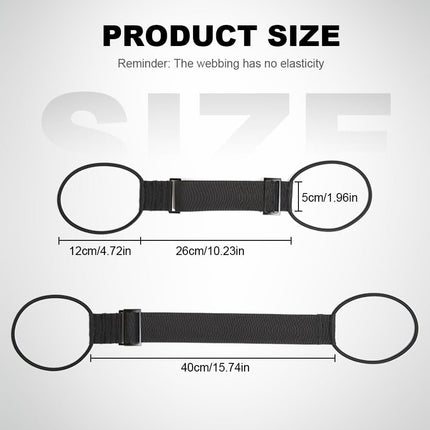 Multi Use Strong Adjustable Luggage Connector Straps, 2026 New Suitcases Rainbow Travel Straps Waterproof, Upgrade Wear-Resistant Luggage Connector Straps Secure Stacking (Black+Multicolor)