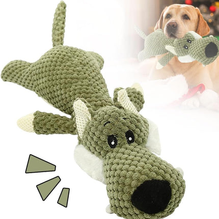 Dog Plush Toys for Aggressive Chewers, Dog Toys Indestructible Dog Puppy Squeaky Chew Toys, 2026 Interactive Dog Toys for Heavy Chewers Durable Chew Toys Dog Plush Toy (Green)