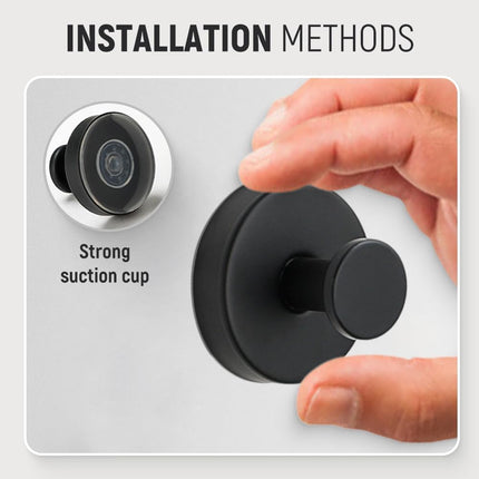 2025 New No Drill Hooks Multipack, Stainless Steel Waterproof Suction Cup Hooks Kitchens Hanging Towels, Suction Cup Hooks for Bathroom Shower Mirrors Suction Cup Hooks (2, Black)