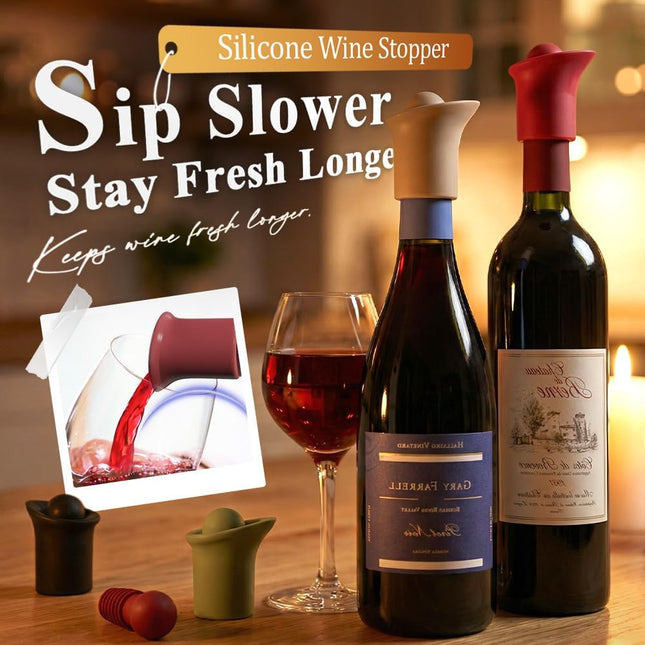 Silicone Wine Stopper for Wine Bottles 2026 New Seal Bottle Cover Caps to Keep Wine Fresh – product detail