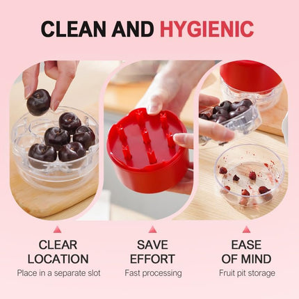 Cherry Pitter, 2025 New Quickly Multiple Cherries Seed Remover Cherry Pitter Multiple, Upgrade Multi-Function Cherry Pitters Core Remover 7-Hole Cherrys Pitters Tool (1, Black)