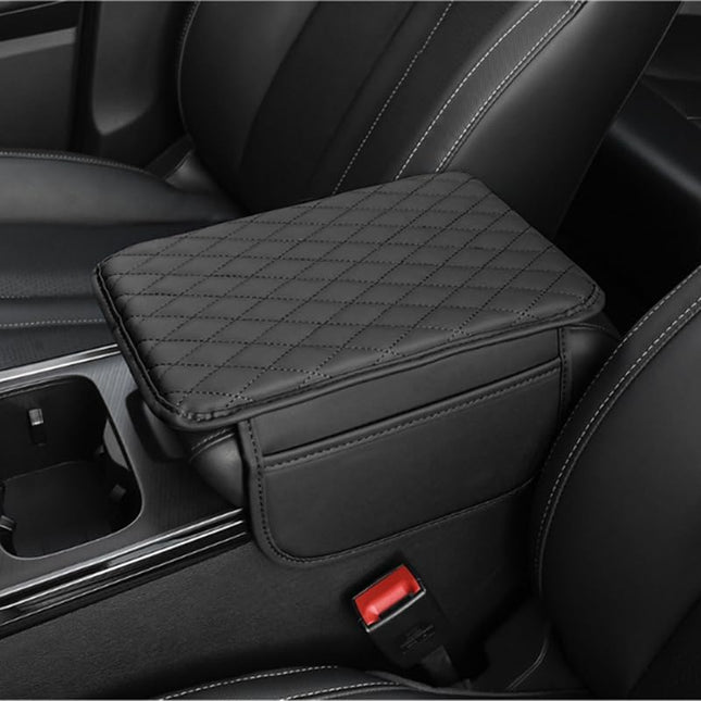 Memory Cotton Leather Car Armrest Box Pad 2025 New Universal Style Memory Cotton Car Armrest Box in Black