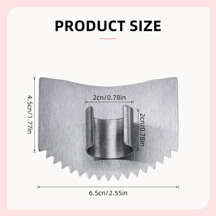 Stainless Steel Cutting Finger Guard, 2025 New Stainless Steel Finger Protector for Cutting, Upgrade Multipack Slicing Tool Finger Protector for Kitchen Protector Avoid Hurting (2)