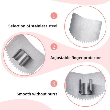 Stainless Steel Cutting Finger Guard, 2025 New Stainless Steel Finger Protector for Cutting, Upgrade Multipack Slicing Tool Finger Protector for Kitchen Protector Avoid Hurting (2)