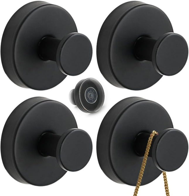 No Drill Hooks 2024 Upgrade Suction Cup Hooks for Bathroom Shower Mirrors Suction Cup Hooks Multipack (4