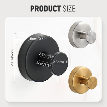No Drill Hooks, 2024 Upgrade Suction Cup Hooks for Bathroom Shower Mirrors Suction Cup Hooks Multipack, Stainless Steel Waterproof Suction Cup Hooks Kitchens Hanging Towels (4, Black)