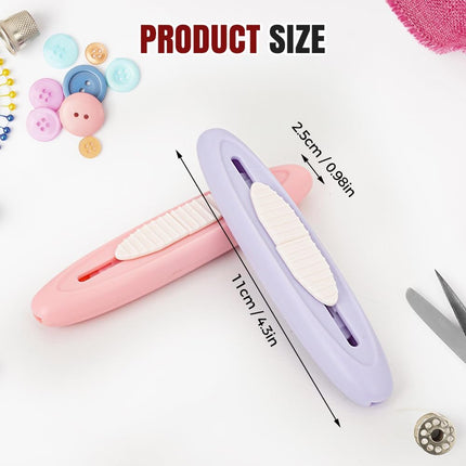 2 in 1 Needle Threader Seam Ripper Tool, 2025 New Needle Threaders Seam Rippers for Sewing, Upgrade Needle Threading and Seam Kit Seam Ripper Tool for Elderly and Sewing Enthusiasts (Purple X2)