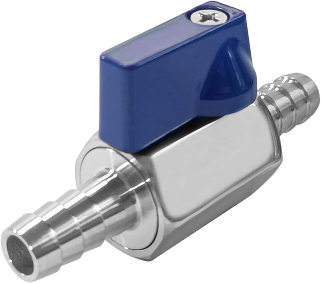 3/8 Barb Ball Valve 304 Stainless Steel Mini Shut Off Valve for 3/8 ID Hose Water Gas Fuel Drip Irrigation – product detail