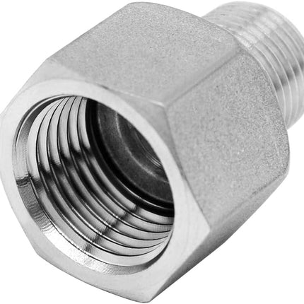 Stainless Steel NPT Reducer Adapter 1 Female to 1/2 Male Threaded Reducing Pipe Fittings Adaptor(Pack of 2)