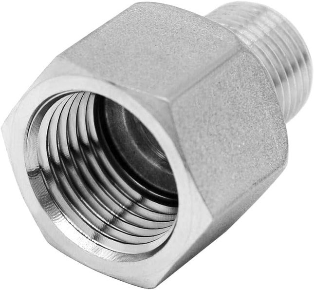 Stainless Steel NPT Reducer Adapter 1 Female to 1/2 Male Threaded Reducing Pipe Fittings Adaptor(Pack of – product detail