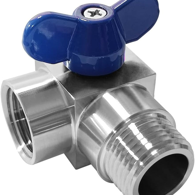 1/2” NPT Mini Ball Valve Male to Female 90 Degree Stainless steel Street Elbow Shut Off Valve