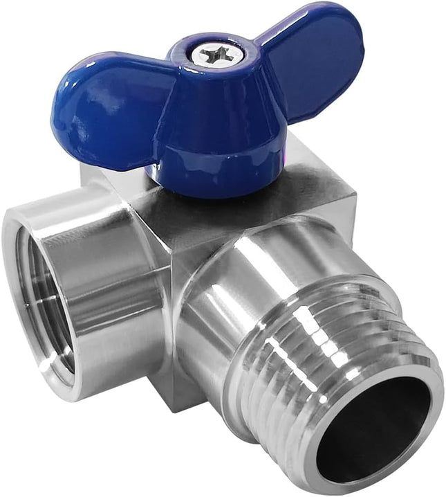 1/2 NPT Mini Ball Valve Male to Female 90 Degree Stainless steel Street Elbow Shut Off Valve