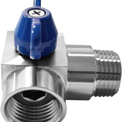 1/2” NPT Mini Ball Valve Male to Female 90 Degree Stainless steel Street Elbow Shut Off Valve