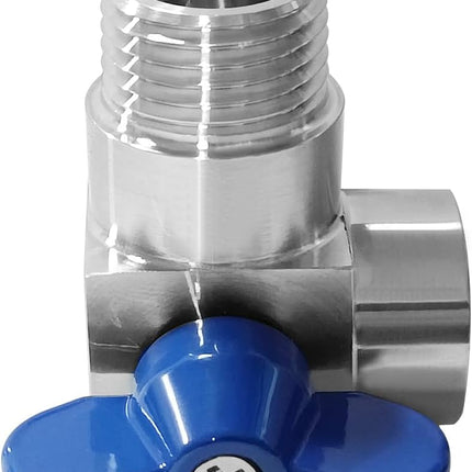1/2” NPT Mini Ball Valve Male to Female 90 Degree Stainless steel Street Elbow Shut Off Valve