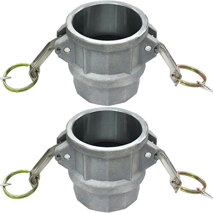 Aluminum Cam Lock Fittings (Part D) Cam and Groove Hose Fitting, 1-1/2" Female Coupler x 1-1/2" Female NPT Threaded Adapter