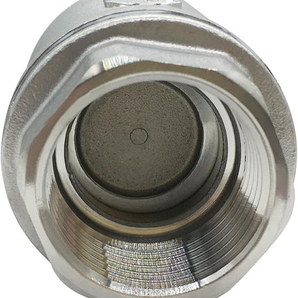 Stainless 1 NPT Threaded Check Valve Non Return One Way Horizontal Vertical Inline Water Spring Check Valve for Well, Pump, Tank, Backflow Prevention