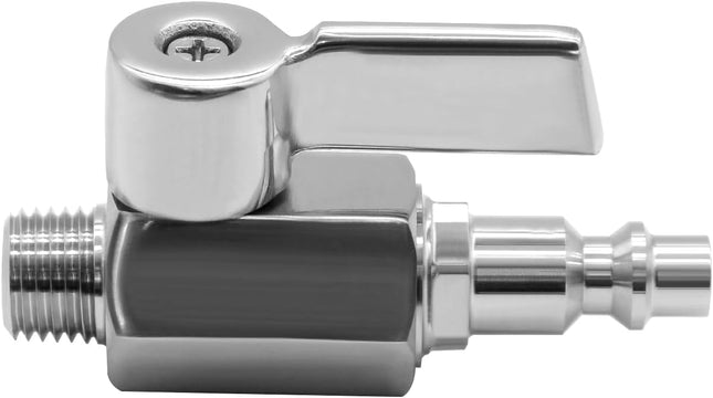 Air Quick Conect Plug Hose Fittings Ball Valve Stainless Steel 1/4 Inch NPT Male Air Coupler Plug