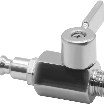Air Quick Conect Plug Hose Fittings Ball Valve, Stainless Steel 1/4 Inch NPT Male Air Coupler Plug Compressor Shut Off Vavle