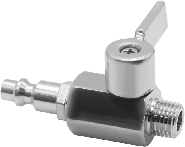 Air Quick Conect Plug Hose Fittings Ball Valve Stainless Steel 1/4 Inch NPT Male Air Coupler Plug – product detail