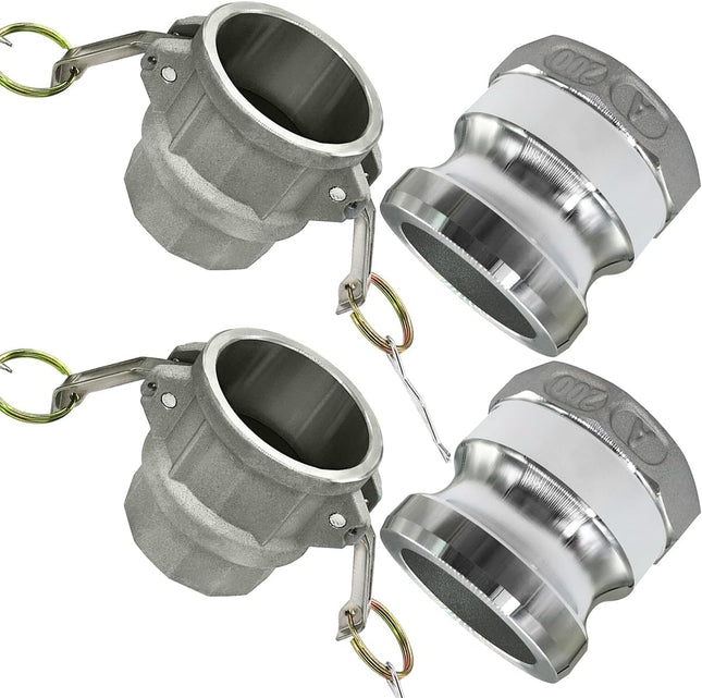 Aluminum Cam Lock Fittings (Part D Plus Part A) Cam and Groove Hose Fitting 1 Female (Set of