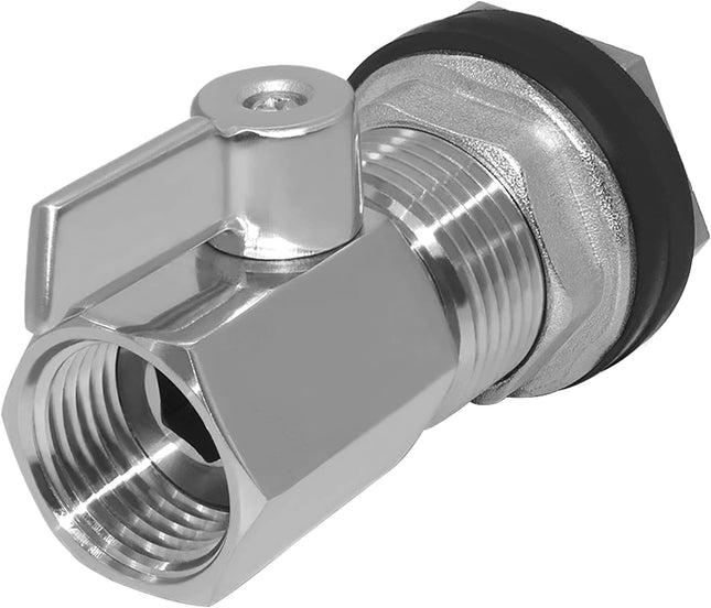 Spigot Rain Barrel Faucet Kit Stainless Steel 3/4 GHT Rain Barrel Valve with 3/4 Female Bulkhead Fitting