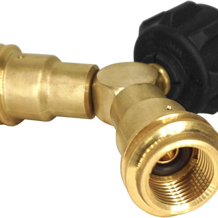 Propane Splitter, 2 Way LP Gas Adapter Tee Connector for 20lb Propane Tank Cylinder, Work with BBQ Grills, Camping Stoves, Gas Burners, Heater
