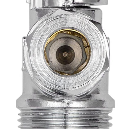 Heavy Duty Angle Stop Valve 1/2" Nom (5/8" OD) Comp x 3/8" OD Comp, 1/4-Turn Operation，High quality lead-free brass (2PCS)