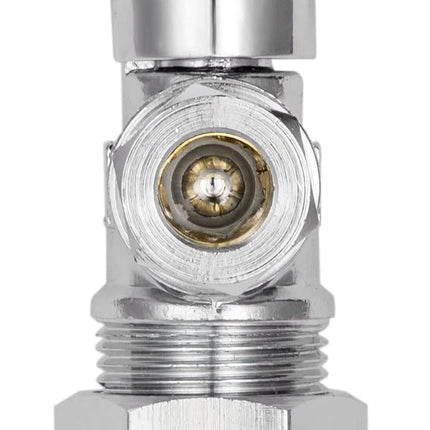 Heavy Duty Angle Stop Valve 1/2" Nom (5/8" OD) Comp x 3/8" OD Comp, 1/4-Turn Operation，High quality lead-free brass (2PCS)