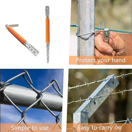 3 Hole Wire Twister Multi-Functional Bender High-tensile Wire Tool Twisting Tool Fencing Tool for Fixing Fence Wire and Wire Clip(Orange)